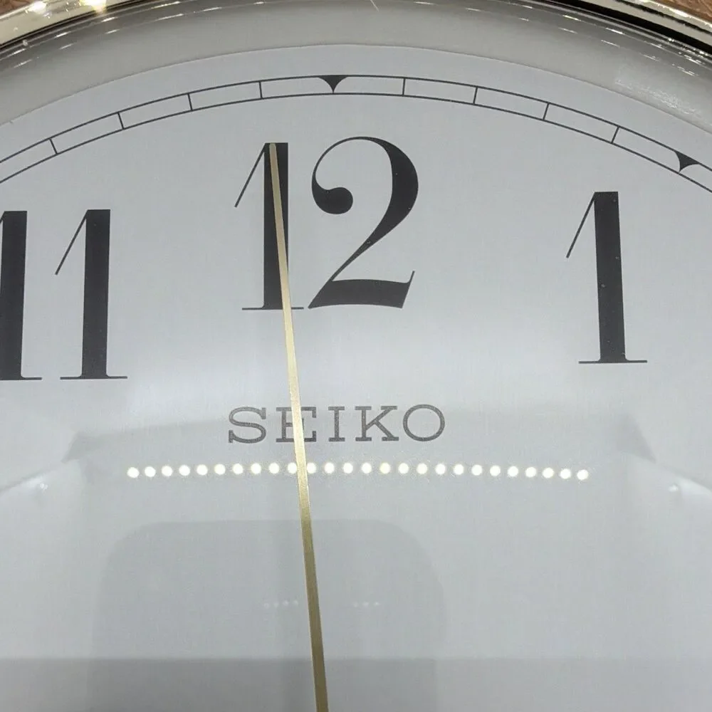 Seiko QXA102BCHA Octagon Wood Analog Quartz Battery Wall Clock Brown